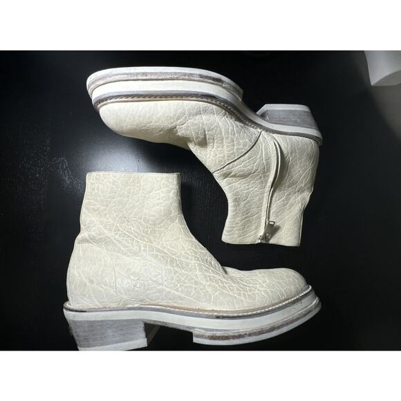 424 White Zip Shine Calf Cuban Boots main image 7